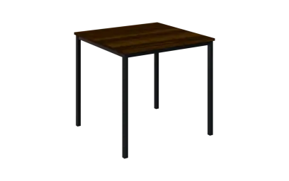 JPT 80 Jídelní stůl 800 x 800 mm, deska ořech královský / podnož černá